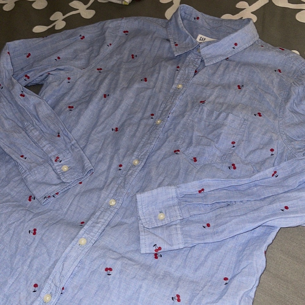 GAP Cherry Print Button Down